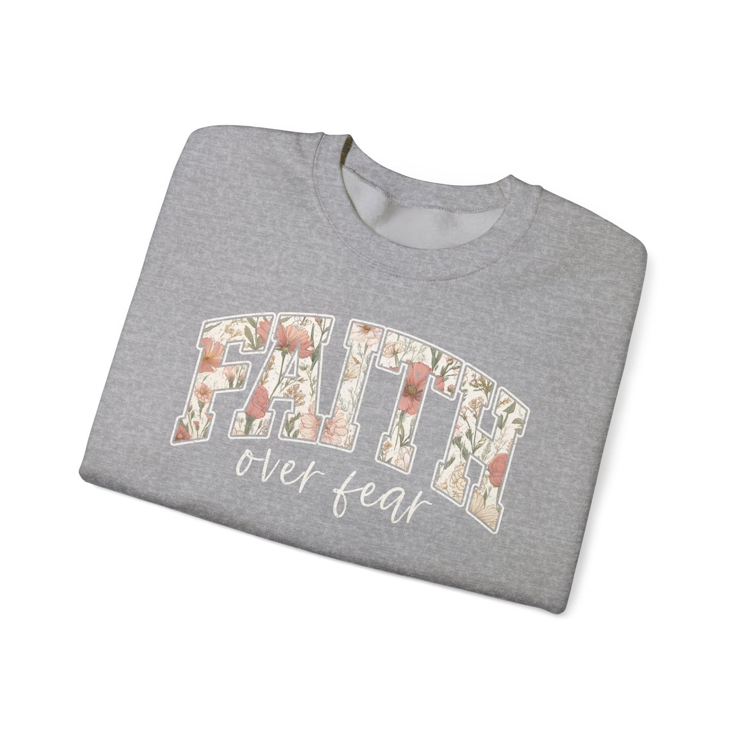 Faith Floral Crewneck Sweatshirt — Women's Floral 'FAITH' Pullover
