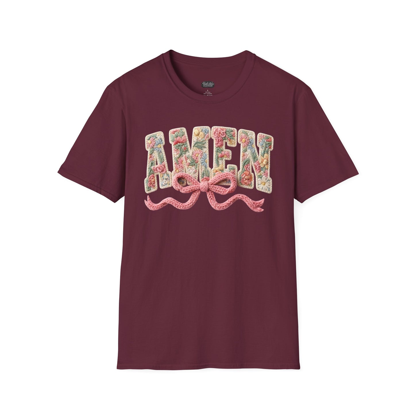 Alien Floral Script T-Shirt — Pink Bow Graphic Tee