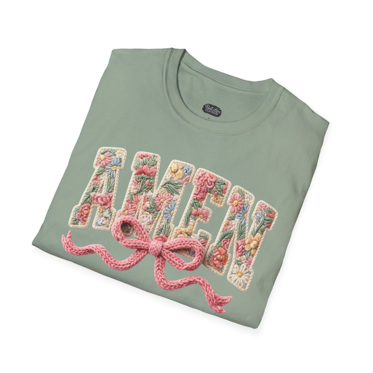 Alien Floral Script T-Shirt — Pink Bow Graphic Tee