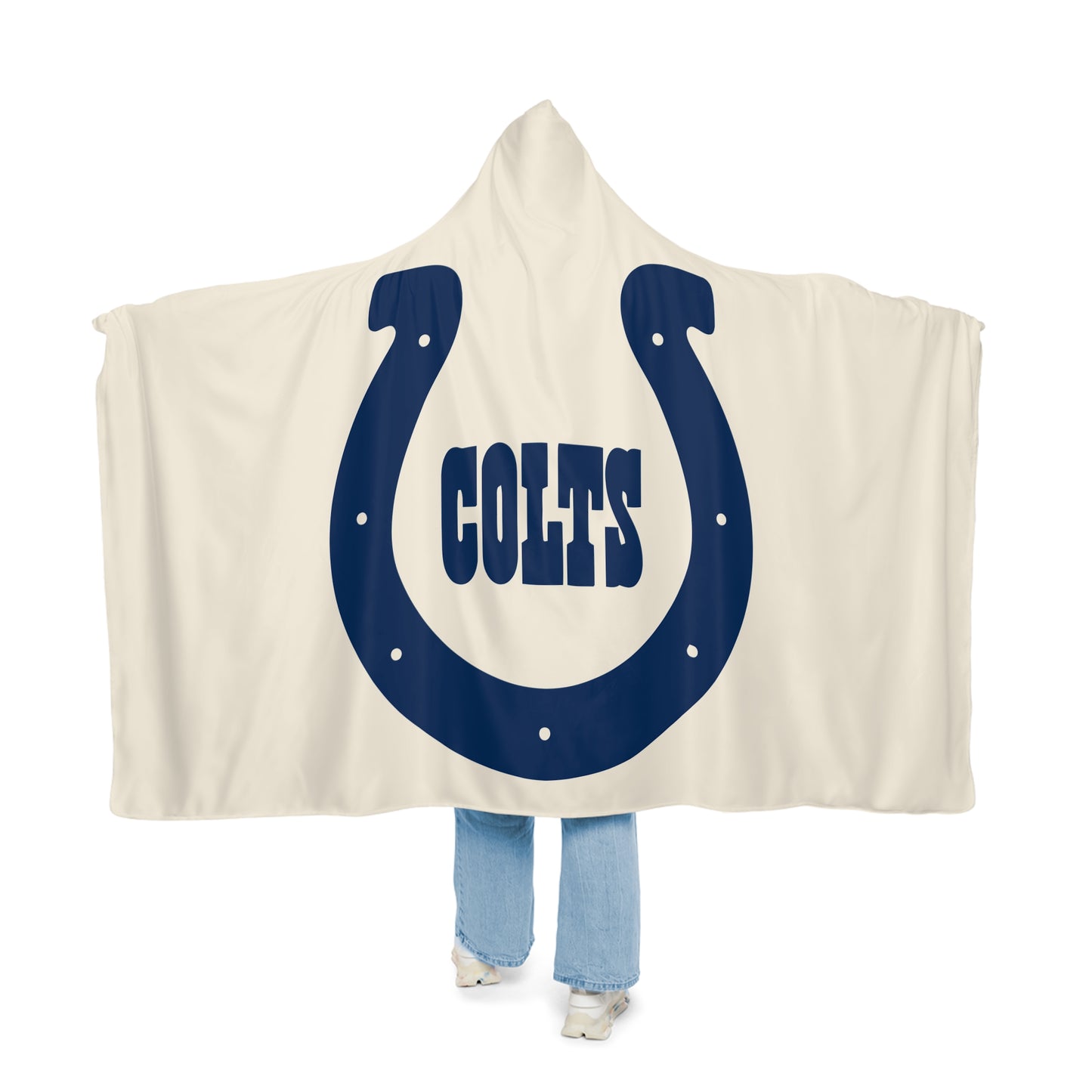 Colts Horseshoe Snuggle Blanket | Hooded Throw