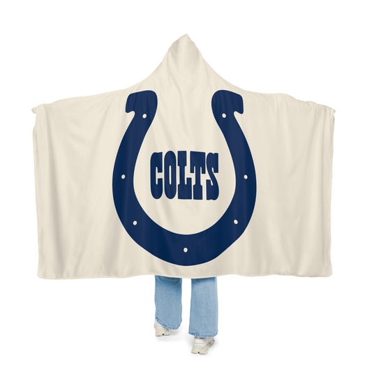 Colts Horseshoe Snuggle Blanket | Hooded Throw