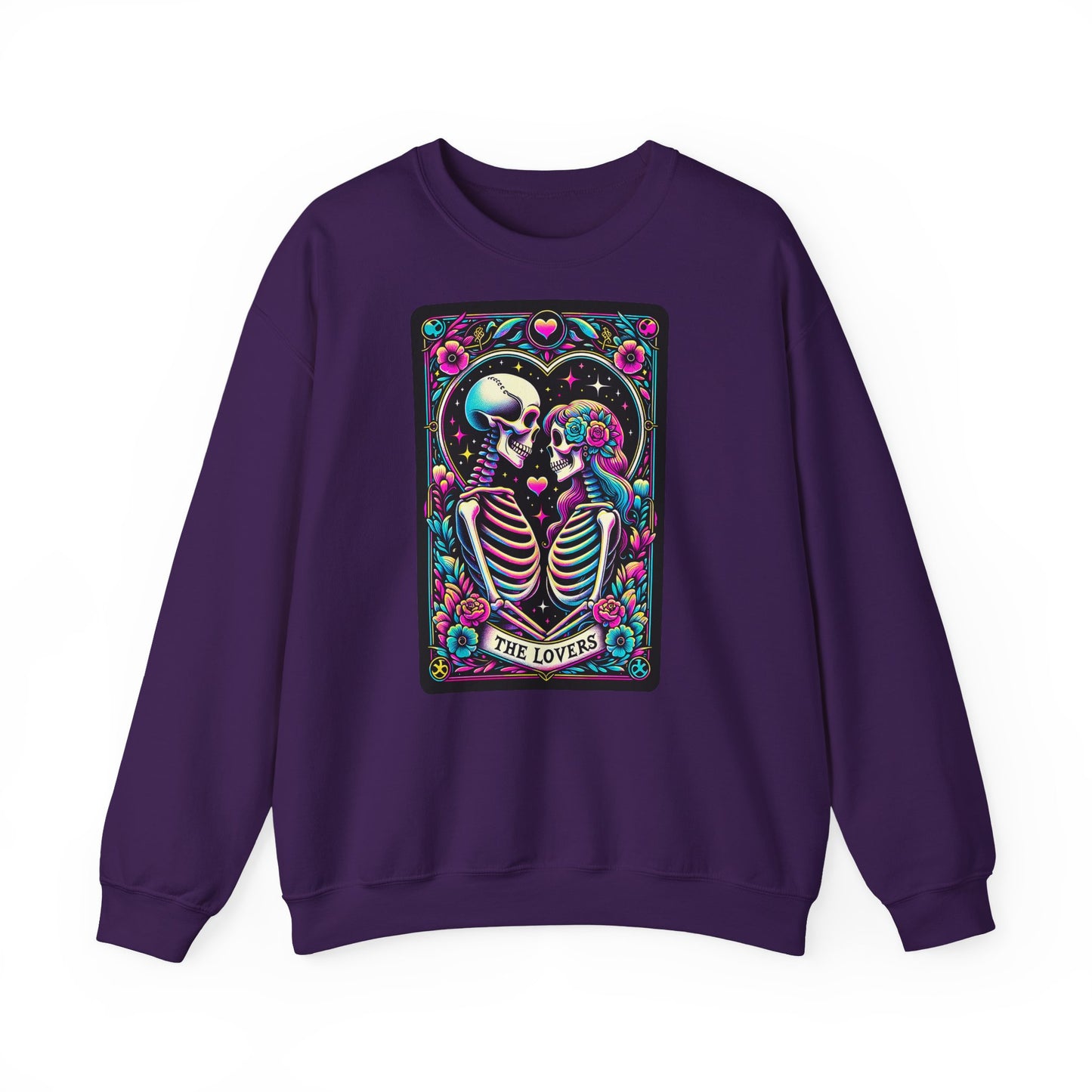 The Lovers skeleton tarot art Sweatshirt | Day of the Dead romance