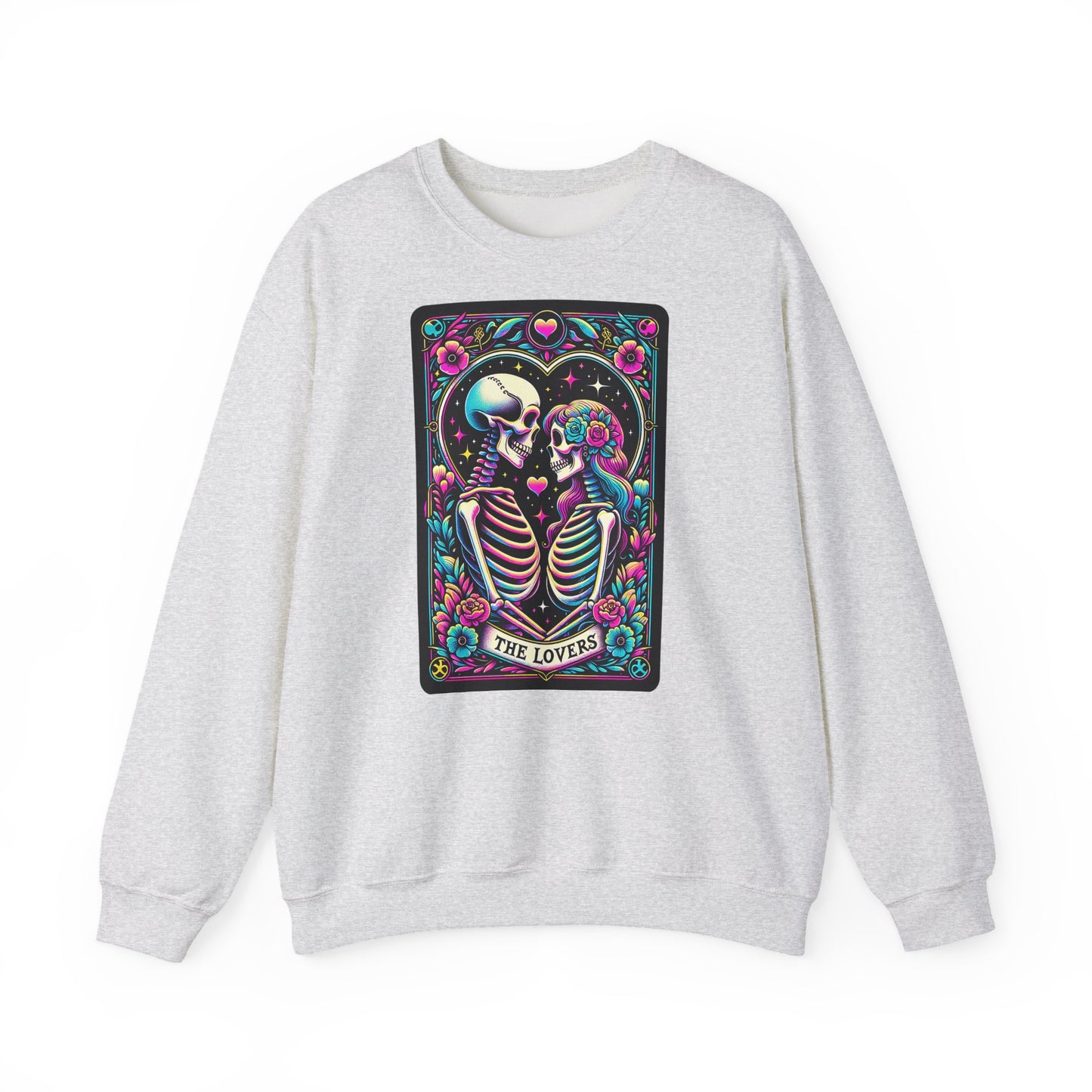 The Lovers skeleton tarot art Sweatshirt | Day of the Dead romance
