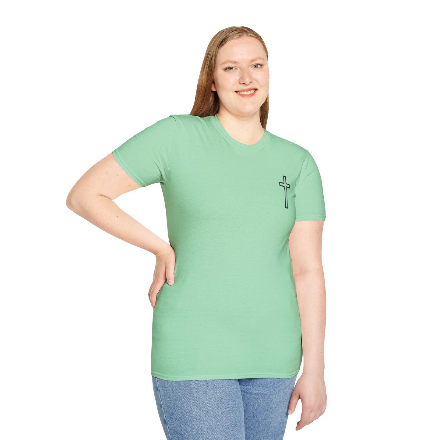 Blessed Who Stand T-Shirt — "Blessed is the woman who stood in faith through the storm" Christian Tee