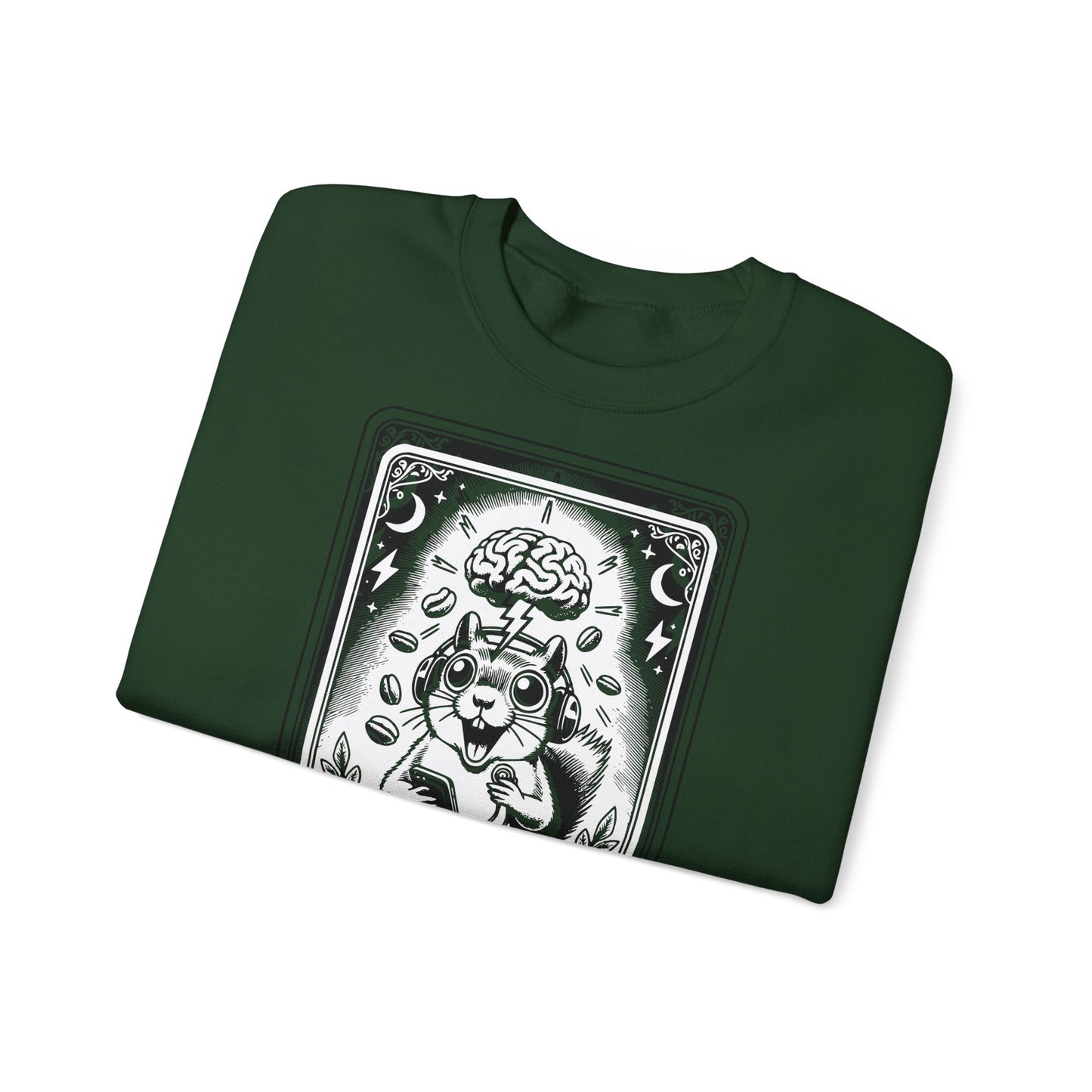 ADHD Tarot Card Squirrel sweatshirt | Crewneck, Psychedelic Brain Illustration