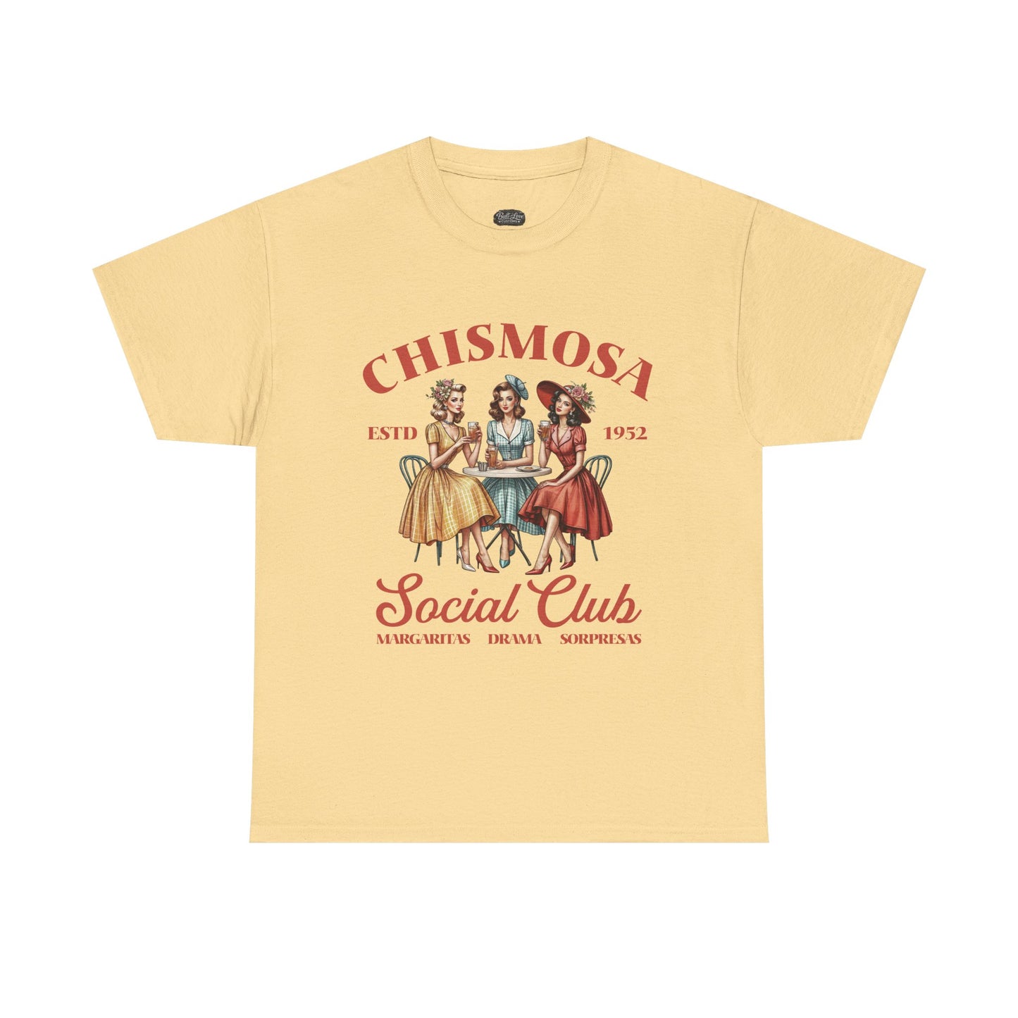 Chismosa Social Club Tee | Retro Ladies Gossip Graphic Shirt