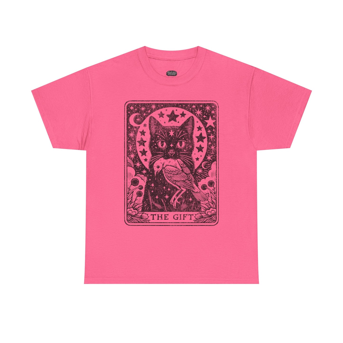 Tarot Cat with Bird T-Shirt | The Gift tarot card illustration