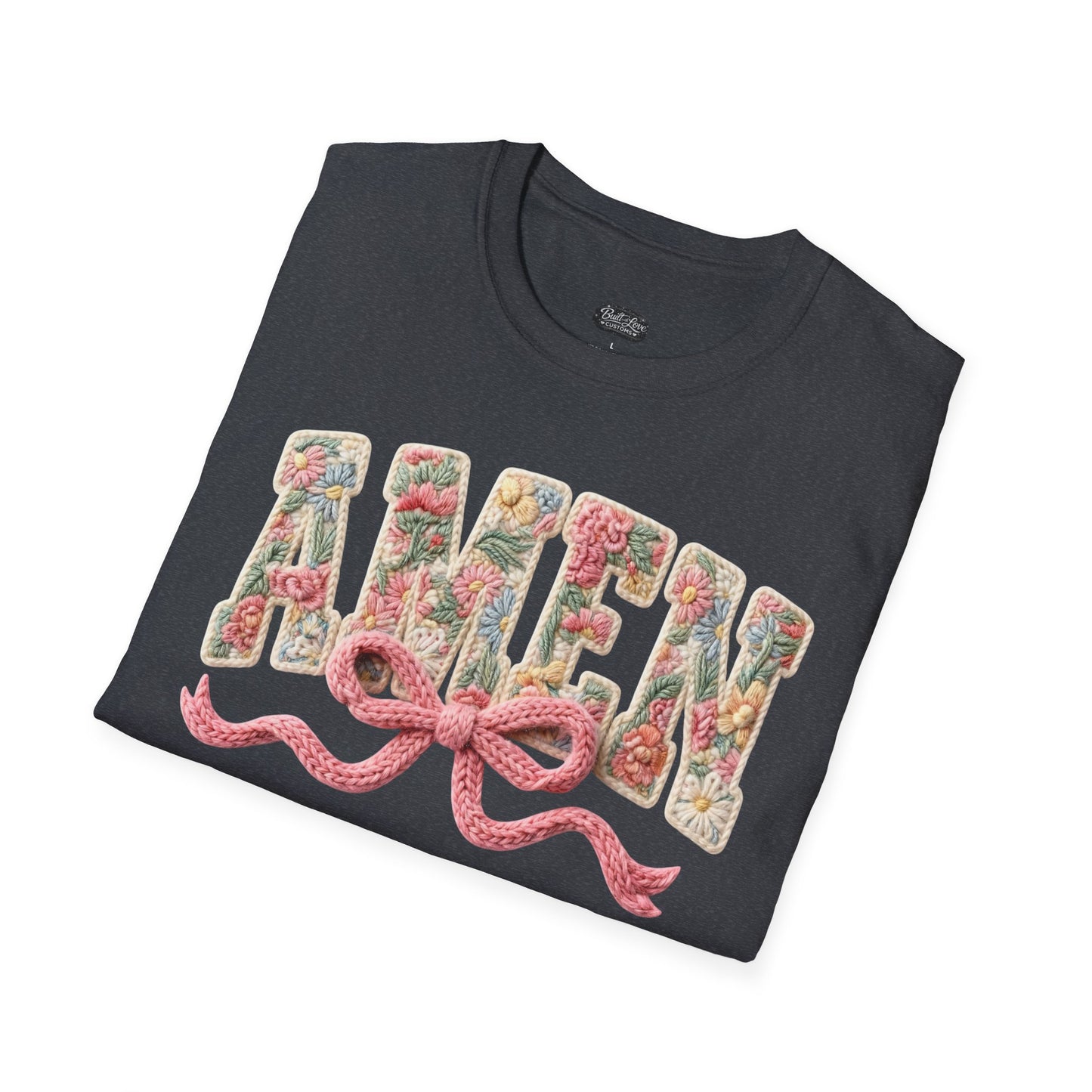 Alien Floral Script T-Shirt — Pink Bow Graphic Tee