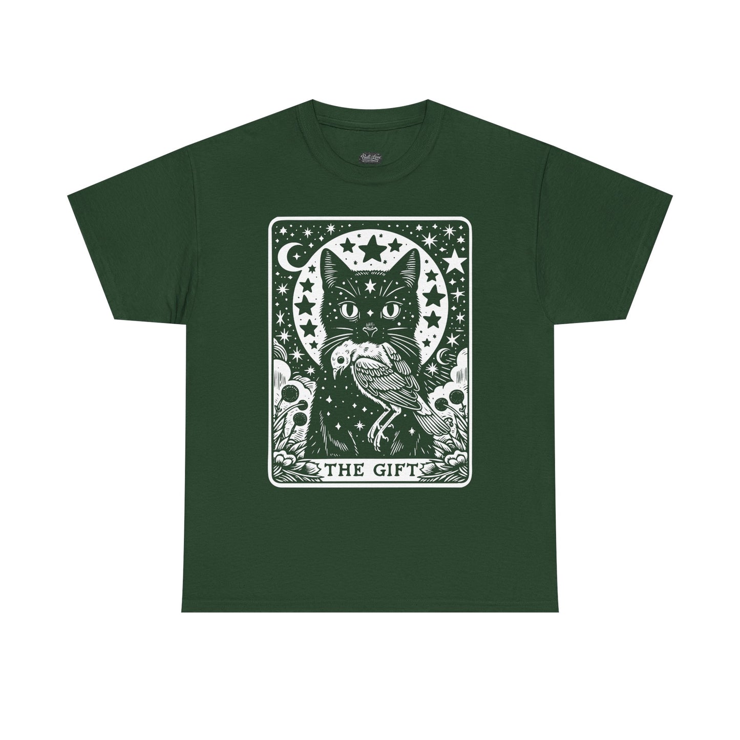 Tarot Cat The Gift Tee | Mystical Cat Tarot Card shirt, Occult Stars Moon Design