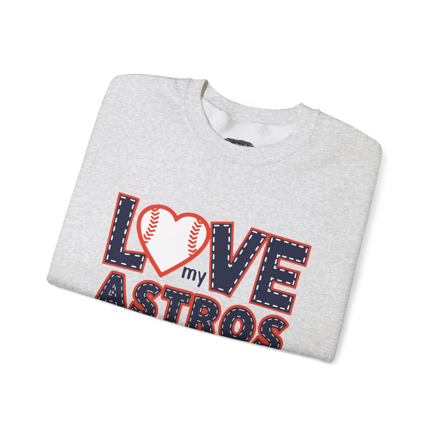 Love My Astros Sweatshirt | Baseball Heart Crewneck