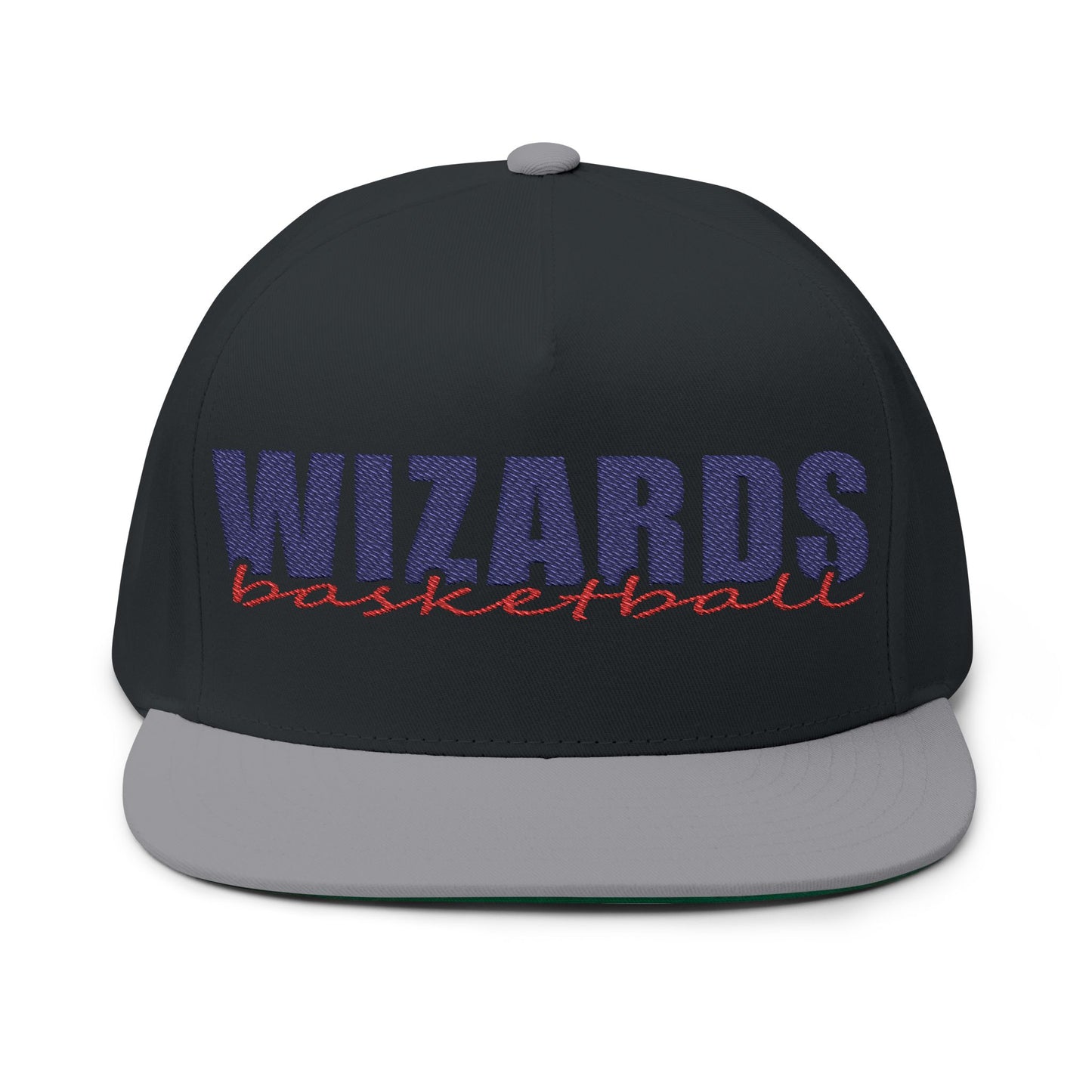 Wizards basketball Flat Bill Cap | Embroidered snapback