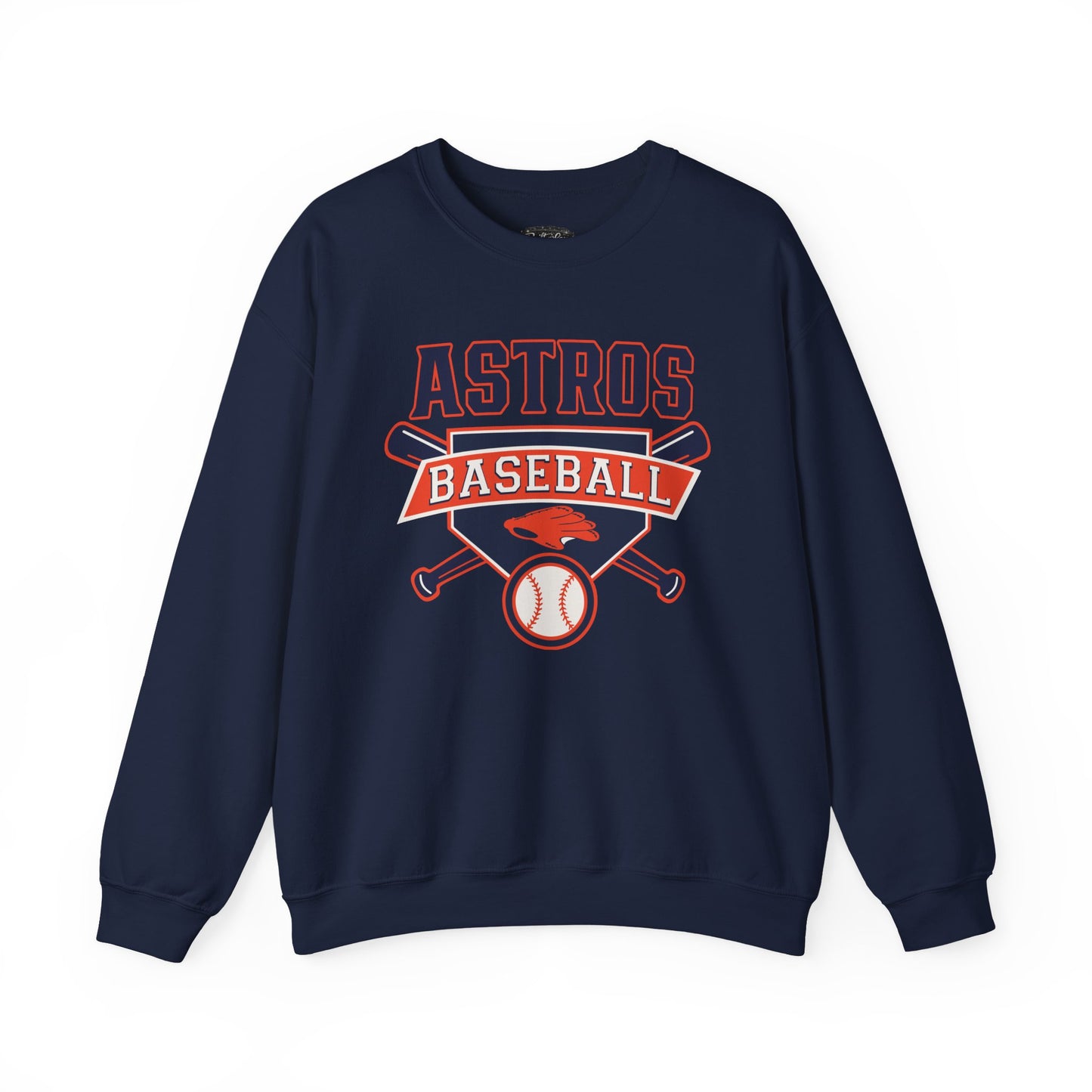 Astros Baseball Crewneck Sweatshirt | Baseball Team Logo Pullover