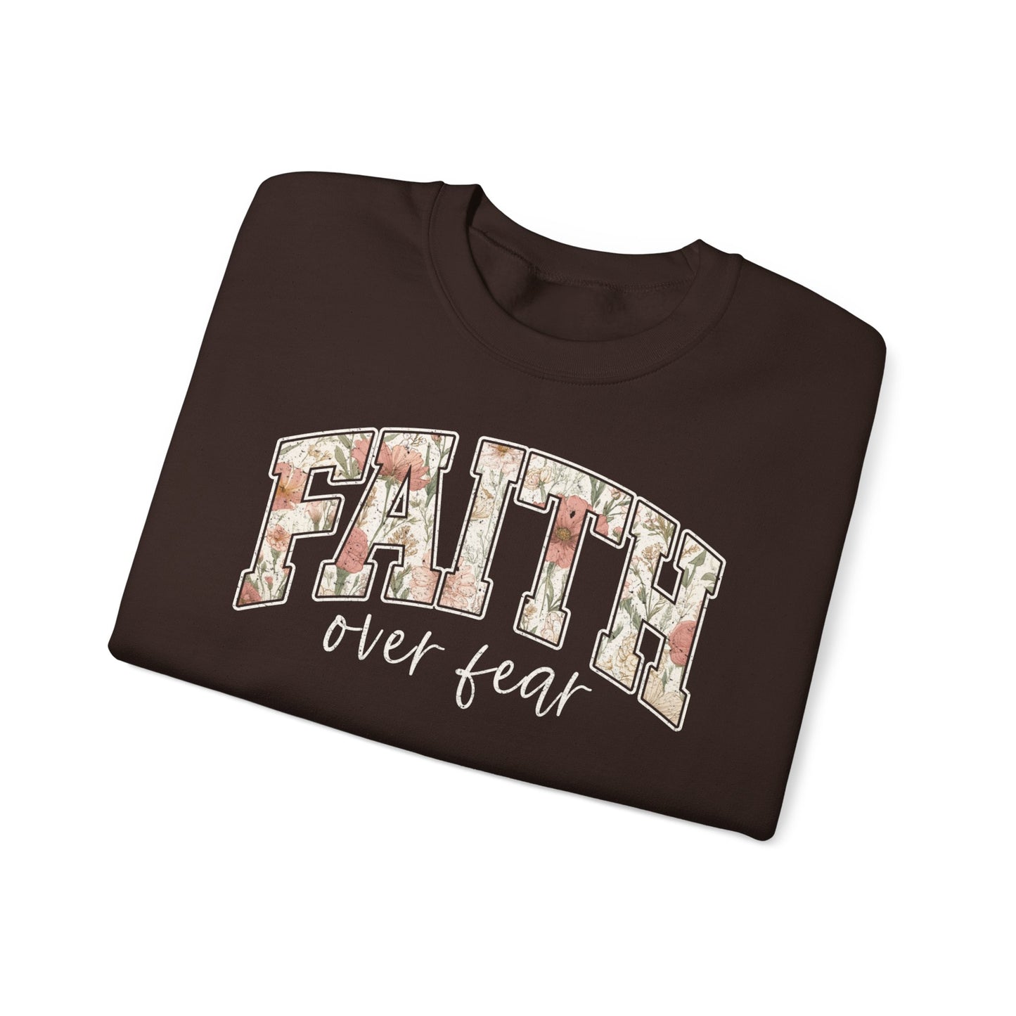 Faith Floral Crewneck Sweatshirt — Women's Floral 'FAITH' Pullover
