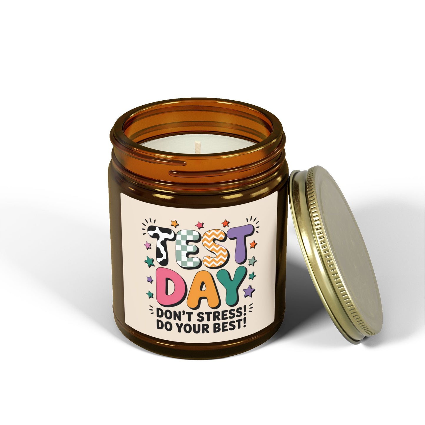 Test Day Don't Stress Candle | Coconut Apricot Soy Wax 4oz 9oz