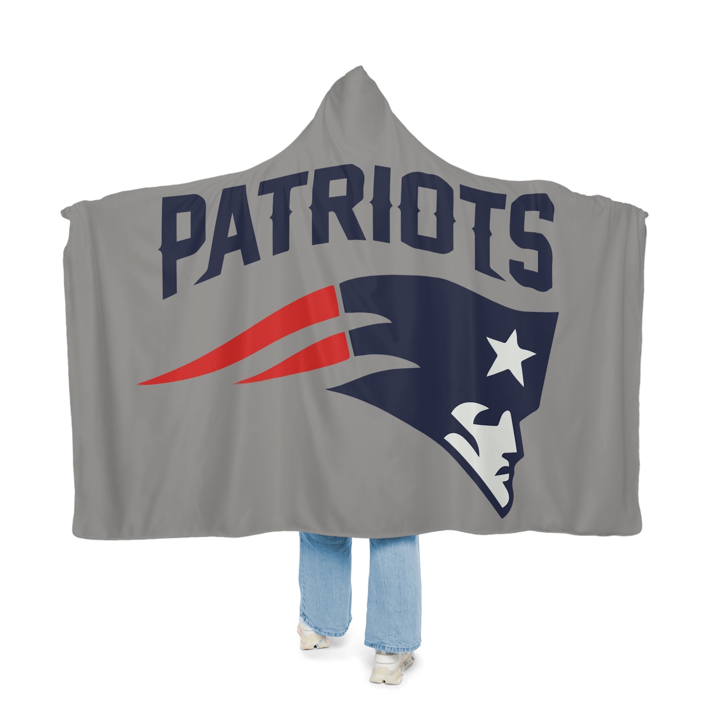 Patriots Logo Snuggle Blanket | Team Football Throw Hooded Blanket