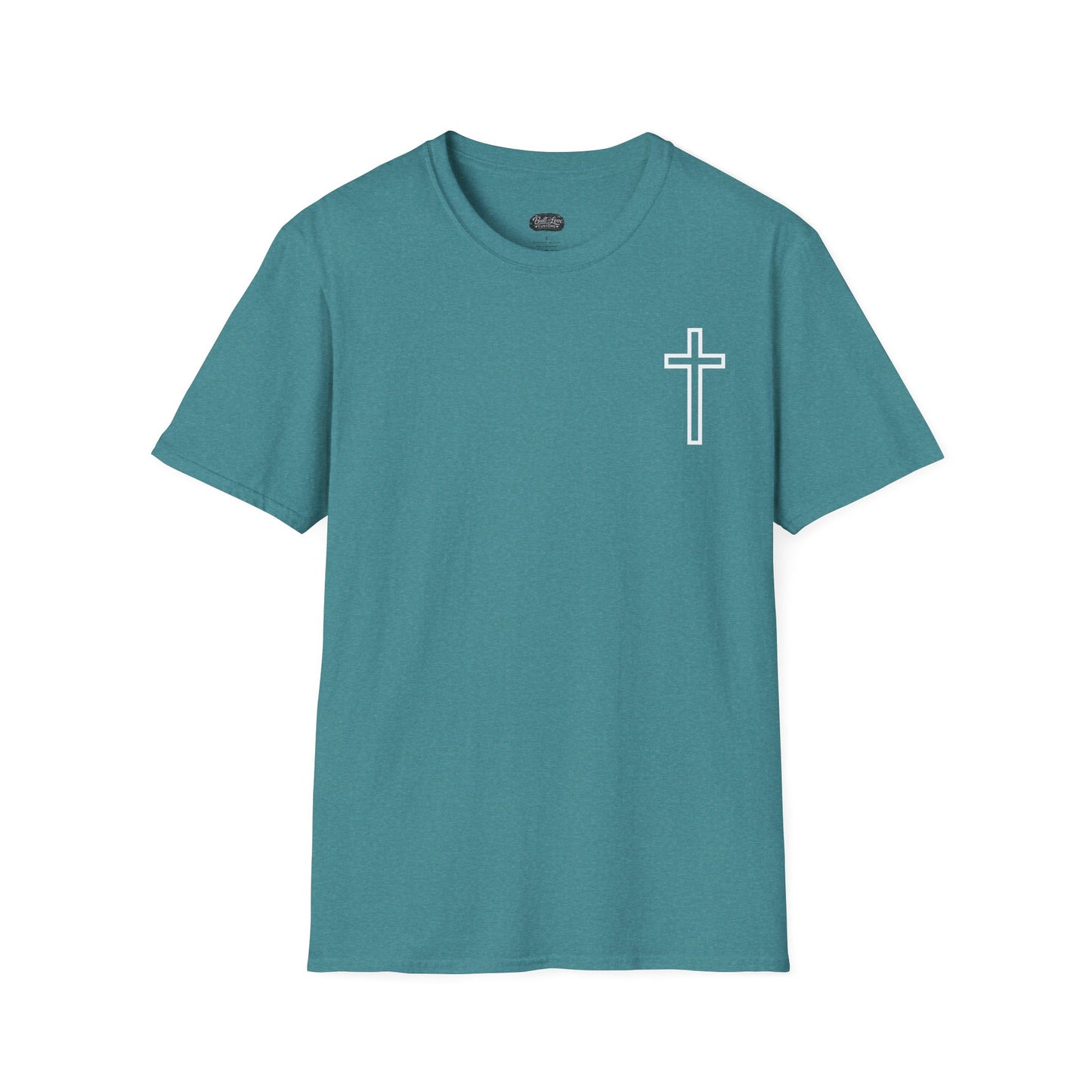 Blessed Through the Storm Christian T-Shirt — Women’s Faith Cross Tee