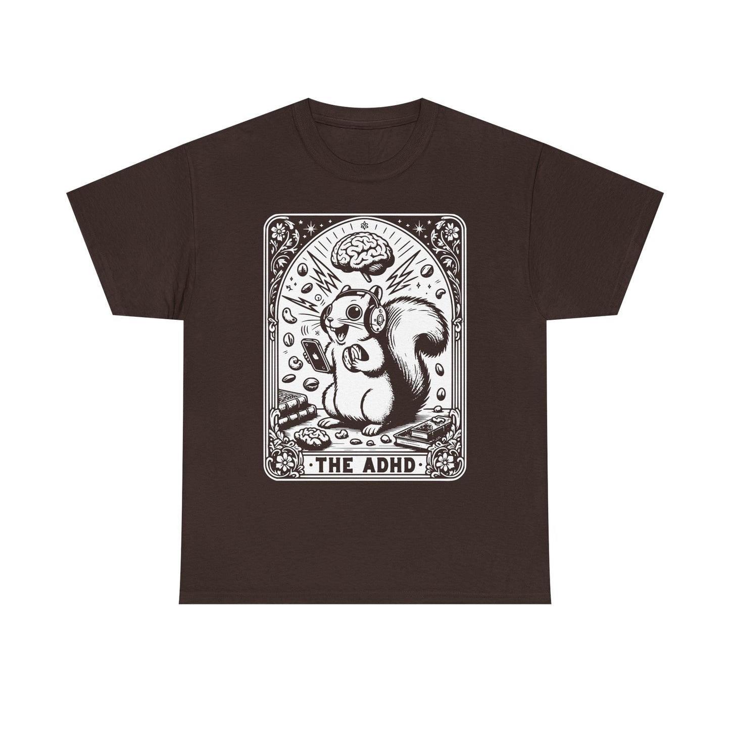 The ADHD Squirrel Tee | Cute Retro Illustration, Mental Health Awareness