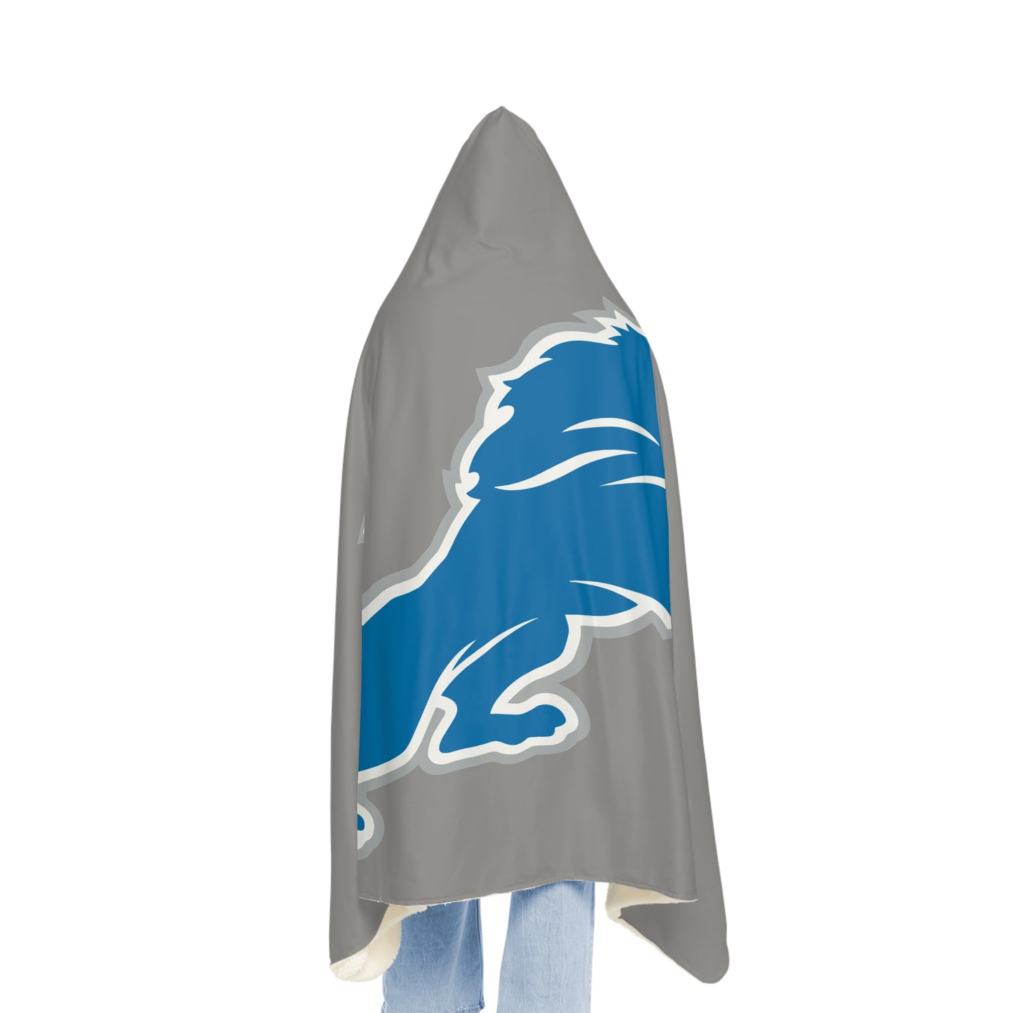 Blue Lion Logo Snuggle Blanket | Hooded Throw, Team Spirit
