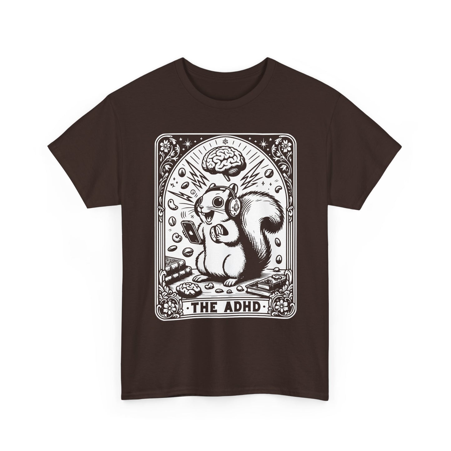 The ADHD Squirrel Tee | Cute Retro Illustration, Mental Health Awareness