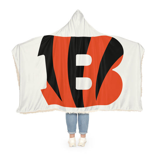 Cincinnati Bengals B Logo Snuggle Blanket | Football Team Fleece Throw