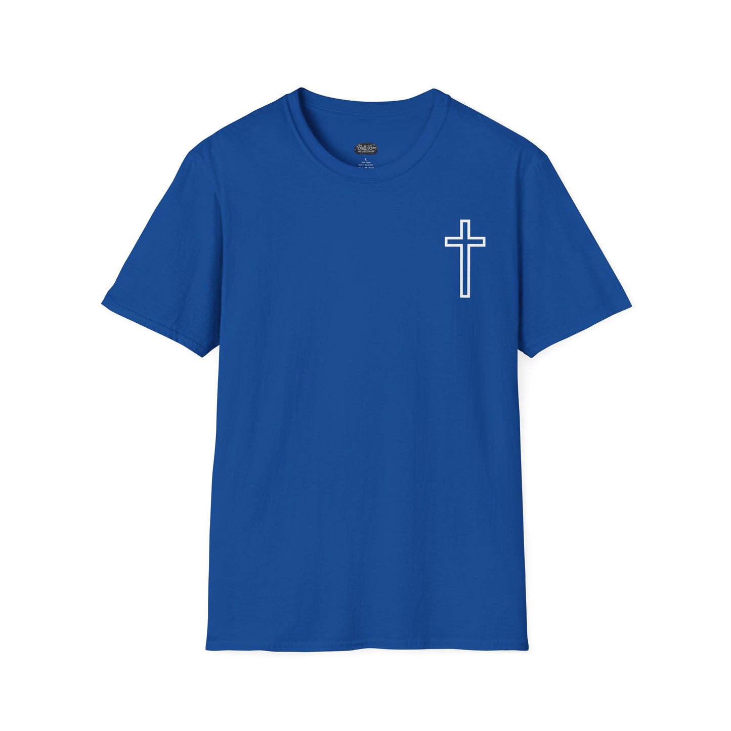 Blessed Through the Storm Christian T-Shirt — Women’s Faith Cross Tee