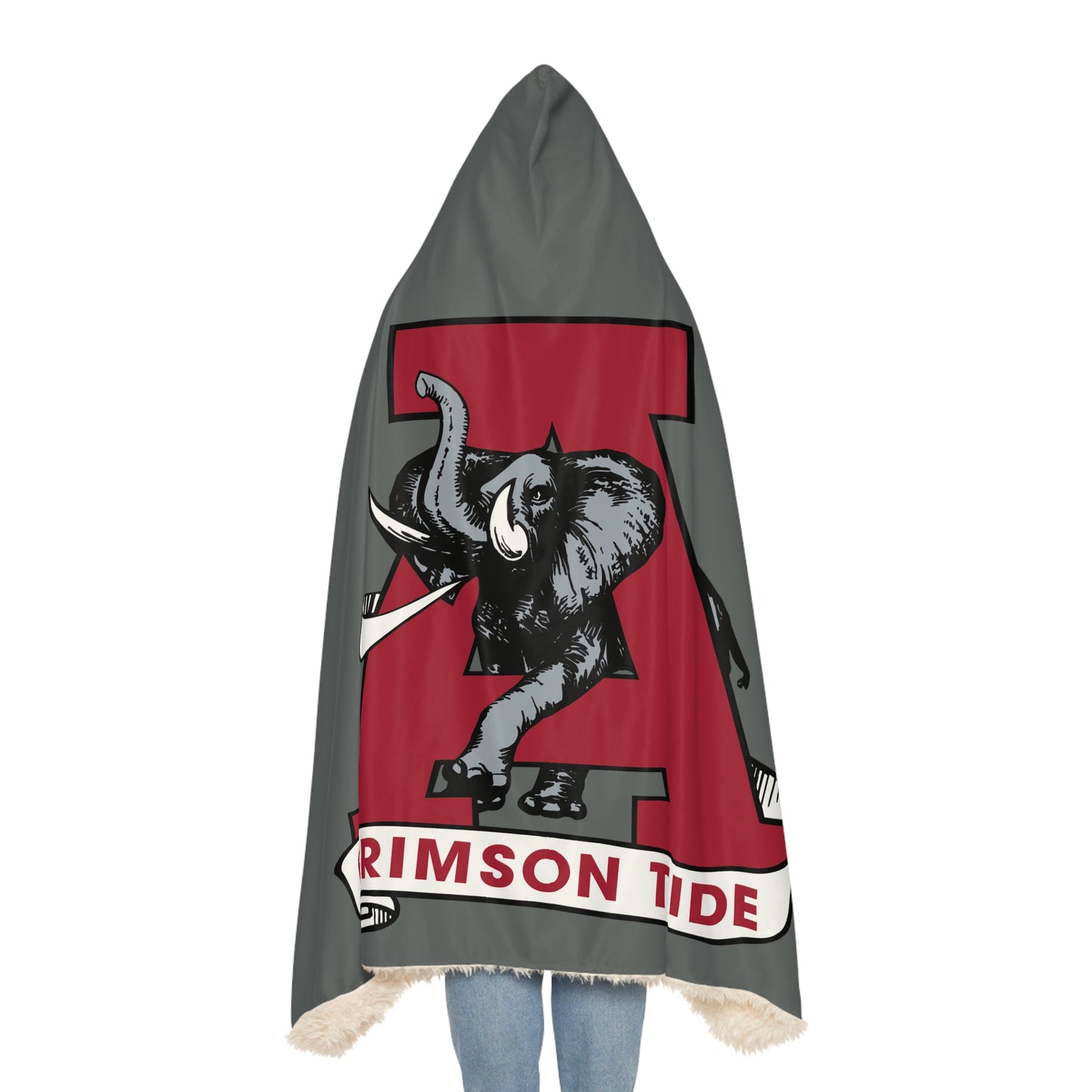 Crimson Tide Elephant Snuggle Blanket | Hooded Fleece Throw