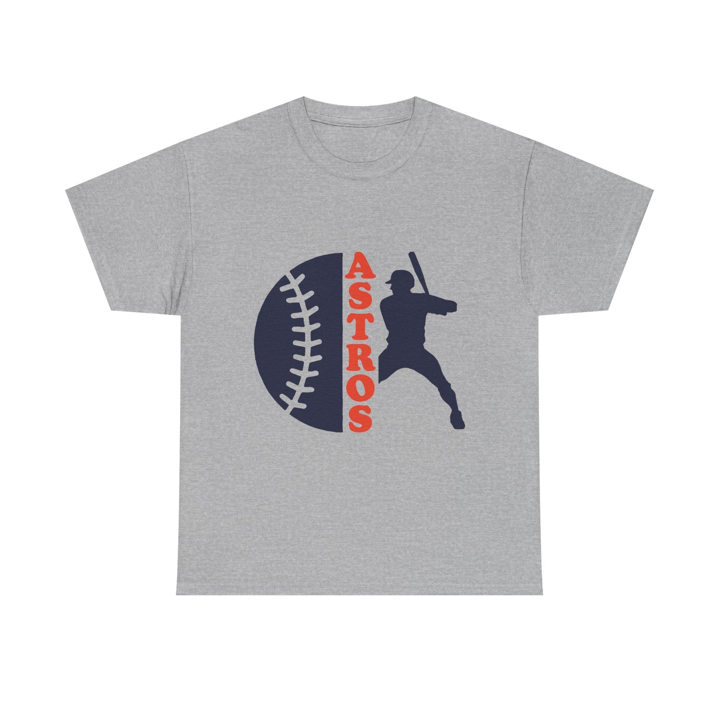Astros Baseball Batter Tee | Baseball Silhouette, Team Script