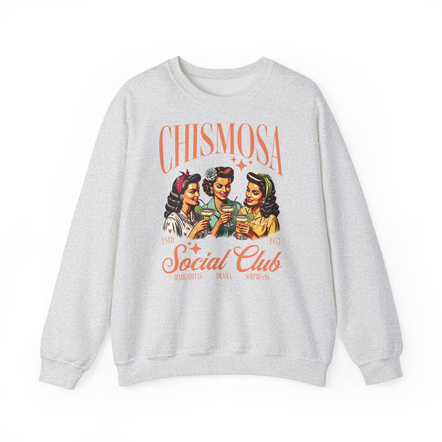 Chismosa Social Club Sweatshirt | Retro Women Chatting Graphic