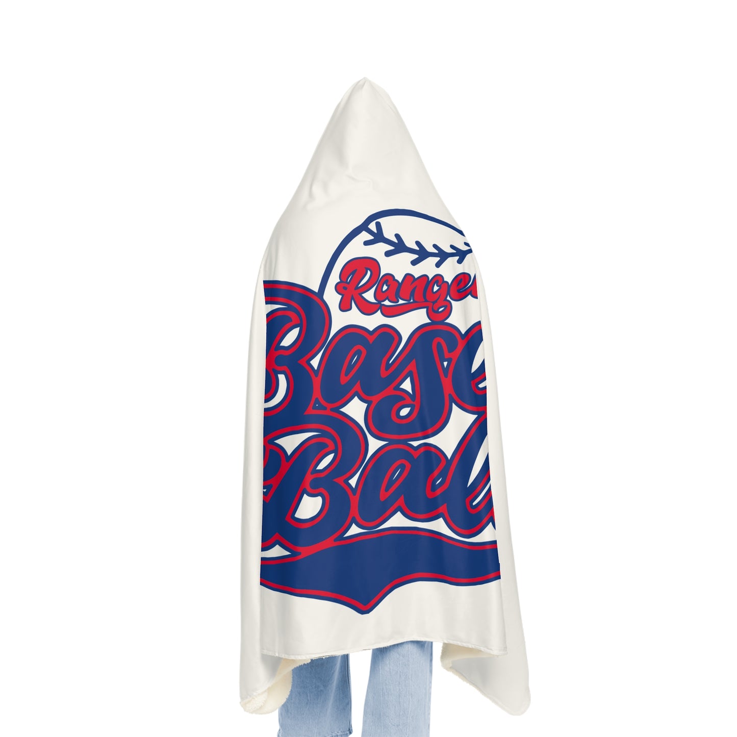 Rangers Baseball Snuggle Blanket | Hooded Baseball Graphic Throw