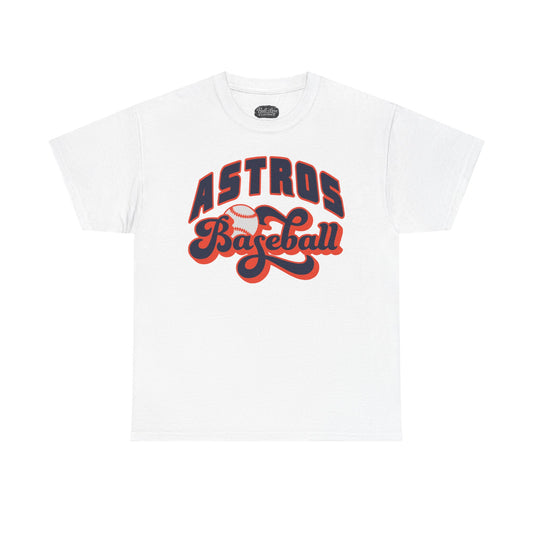 Astros Baseball Tee | Retro Script Sports Shirt