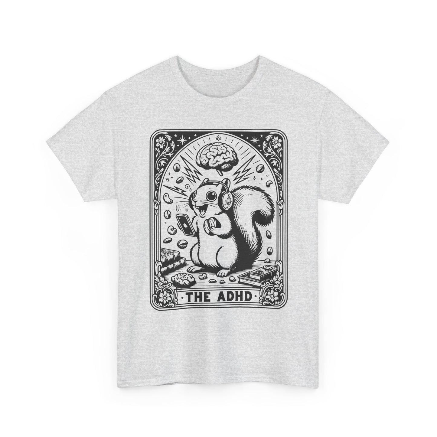 The ADHD Squirrel Tee | Cute Retro Illustration, Mental Health Awareness