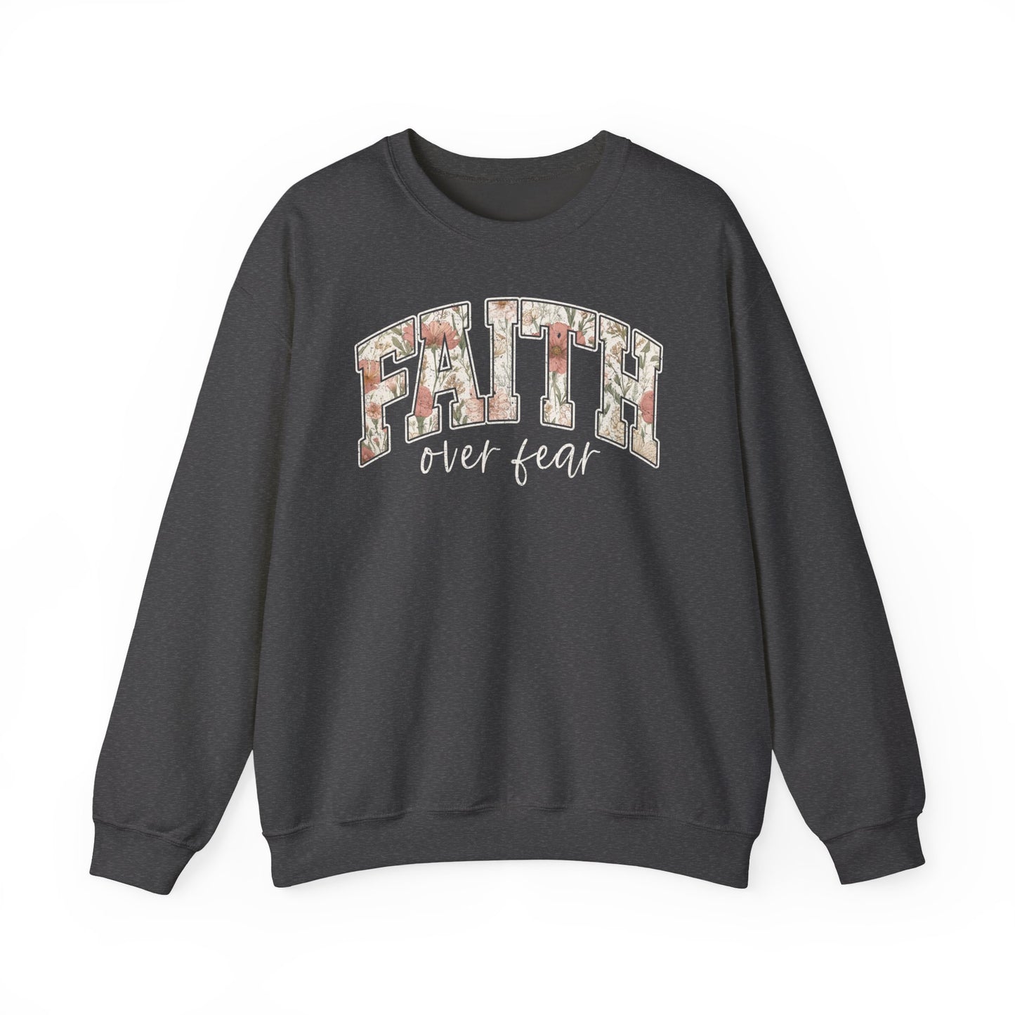 Faith Floral Crewneck Sweatshirt — Women's Floral 'FAITH' Pullover