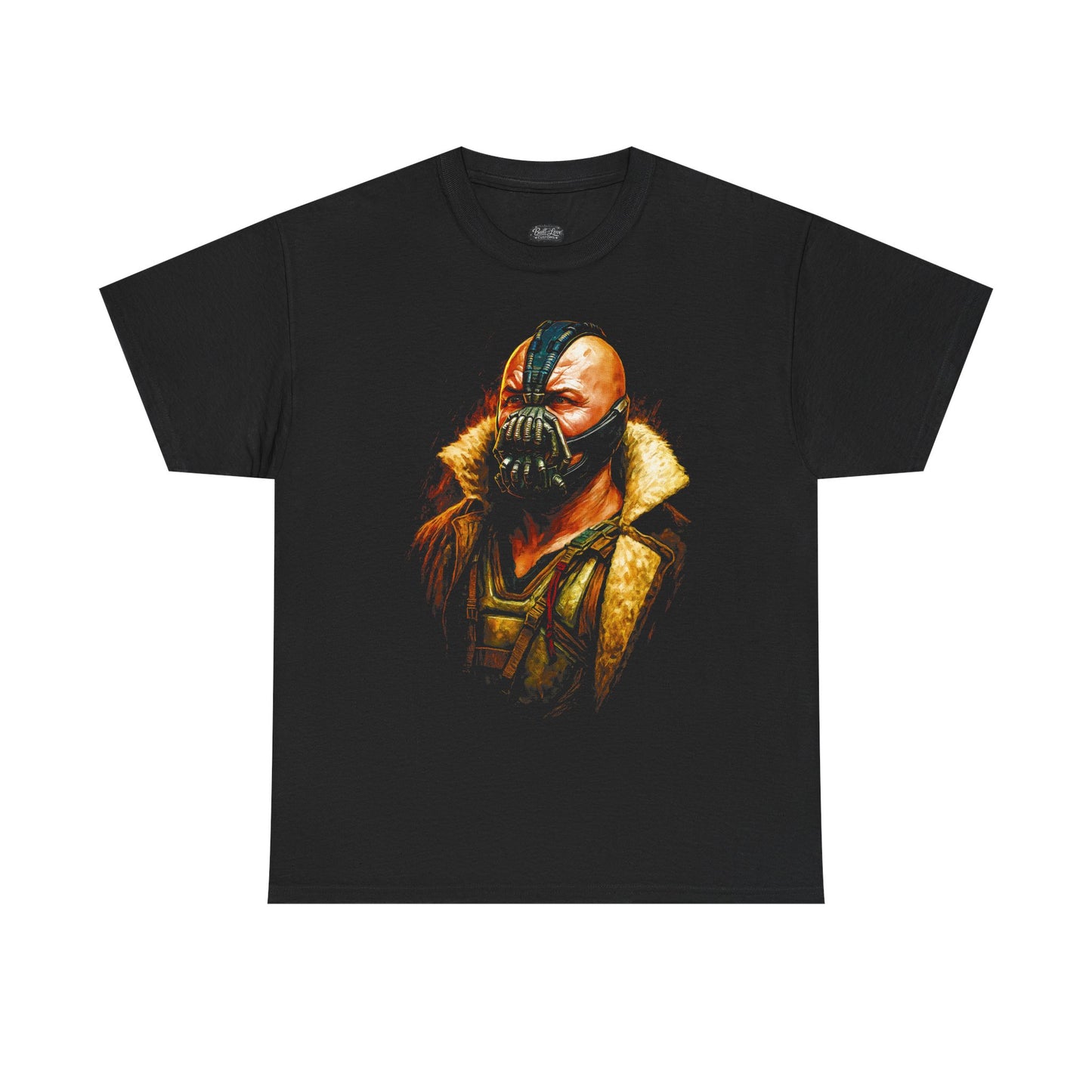 Bane Mask Portrait T-Shirt | Dark Villain Illustration, Movie-Inspired Tee