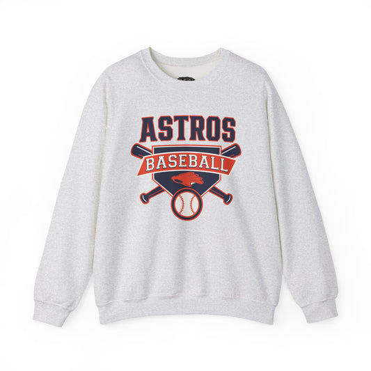 Astros Baseball Crewneck Sweatshirt | Baseball Team Logo Pullover