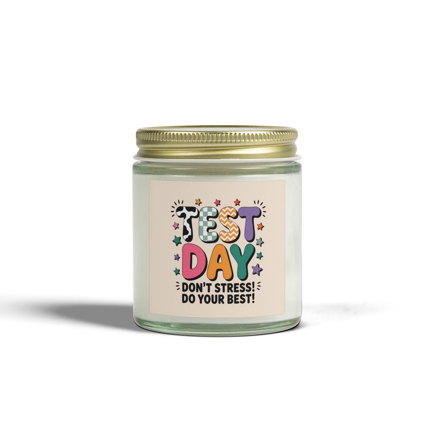Test Day Don't Stress Candle | Coconut Apricot Soy Wax 4oz 9oz
