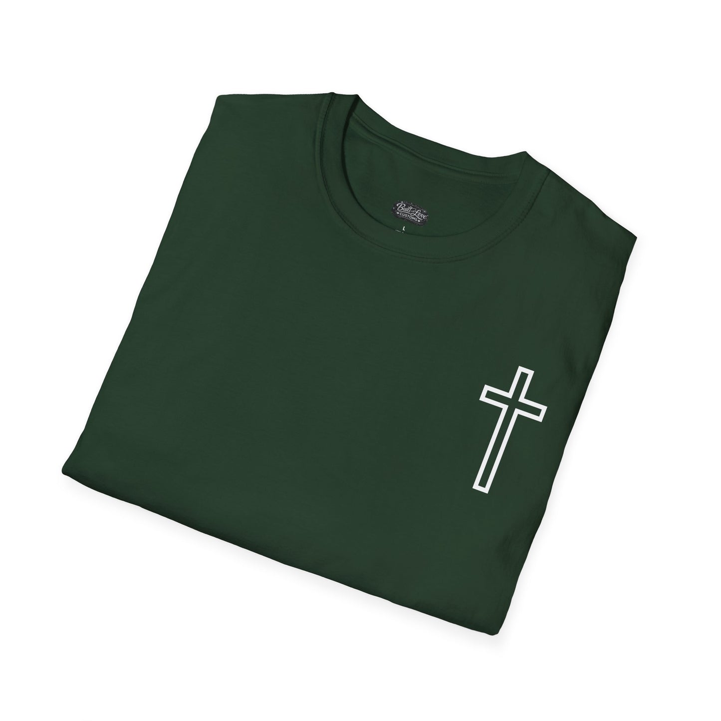 Blessed Through the Storm Christian T-Shirt — Women’s Faith Cross Tee