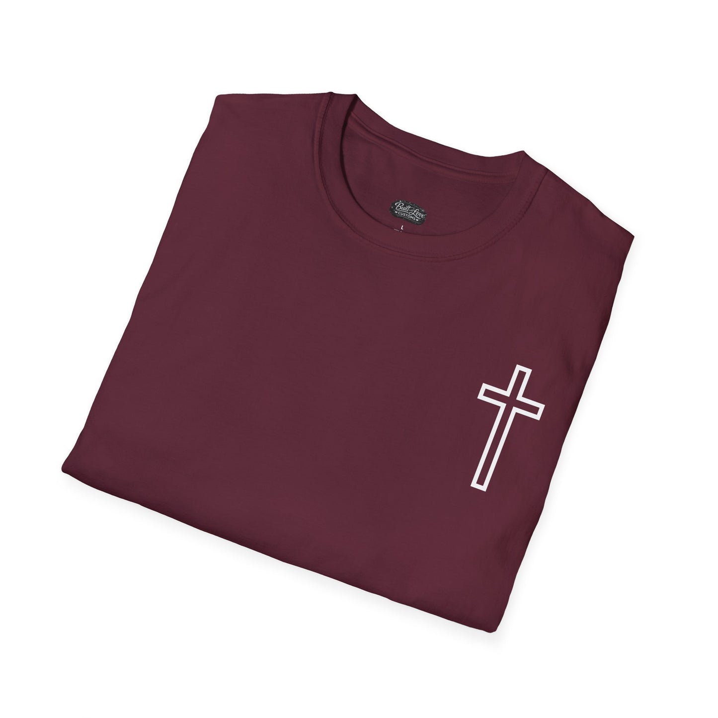 Blessed Through the Storm Christian T-Shirt — Women’s Faith Cross Tee