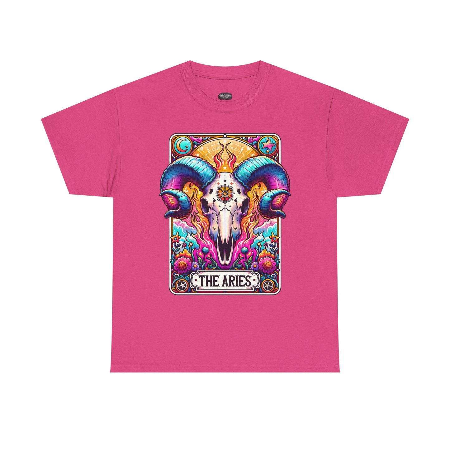 Aries Ram Skull Illustration Tee | Zodiac Astrology Shirt