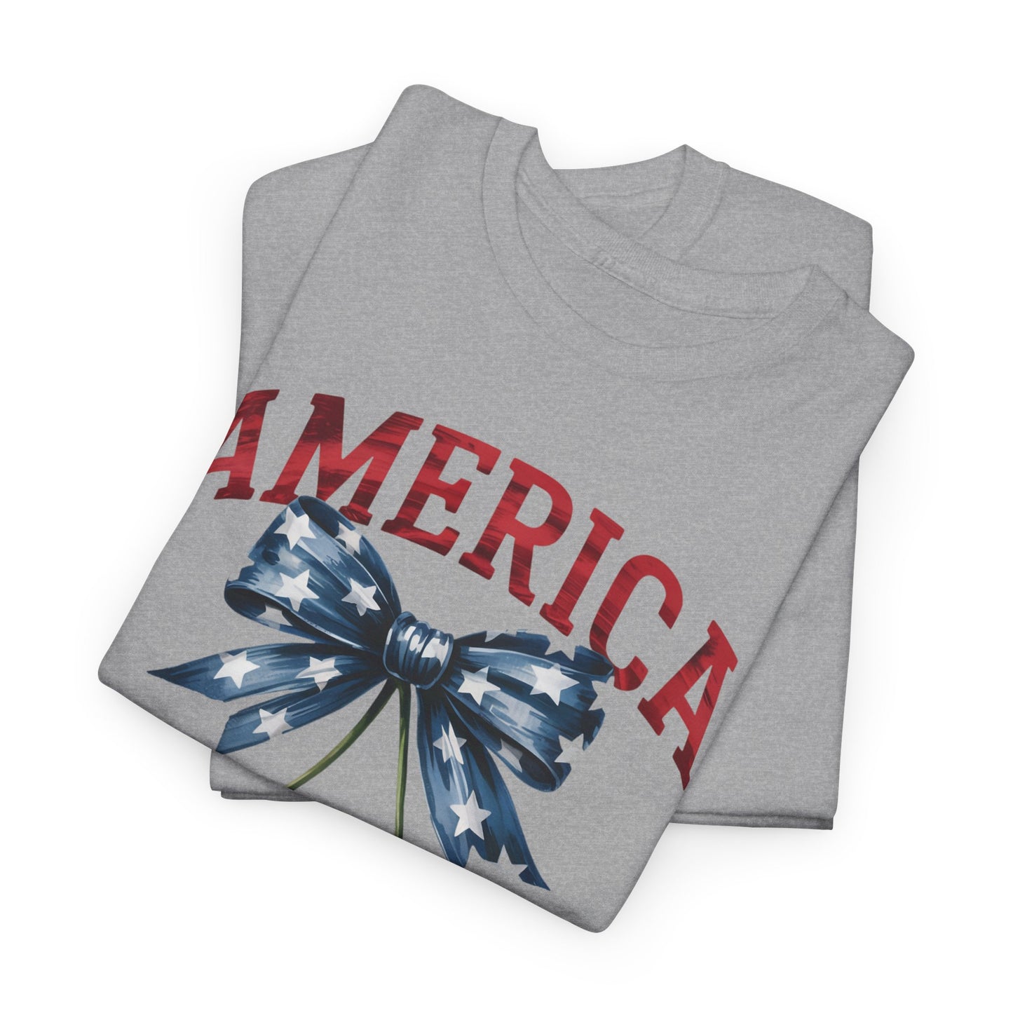 America Cherry Graphic Tee — Patriotic 4th of July Shirt