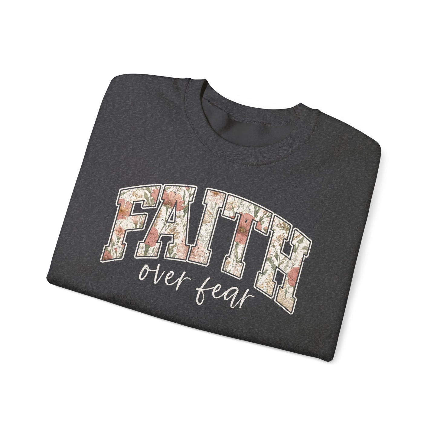 Faith Floral Crewneck Sweatshirt — Women's Floral 'FAITH' Pullover