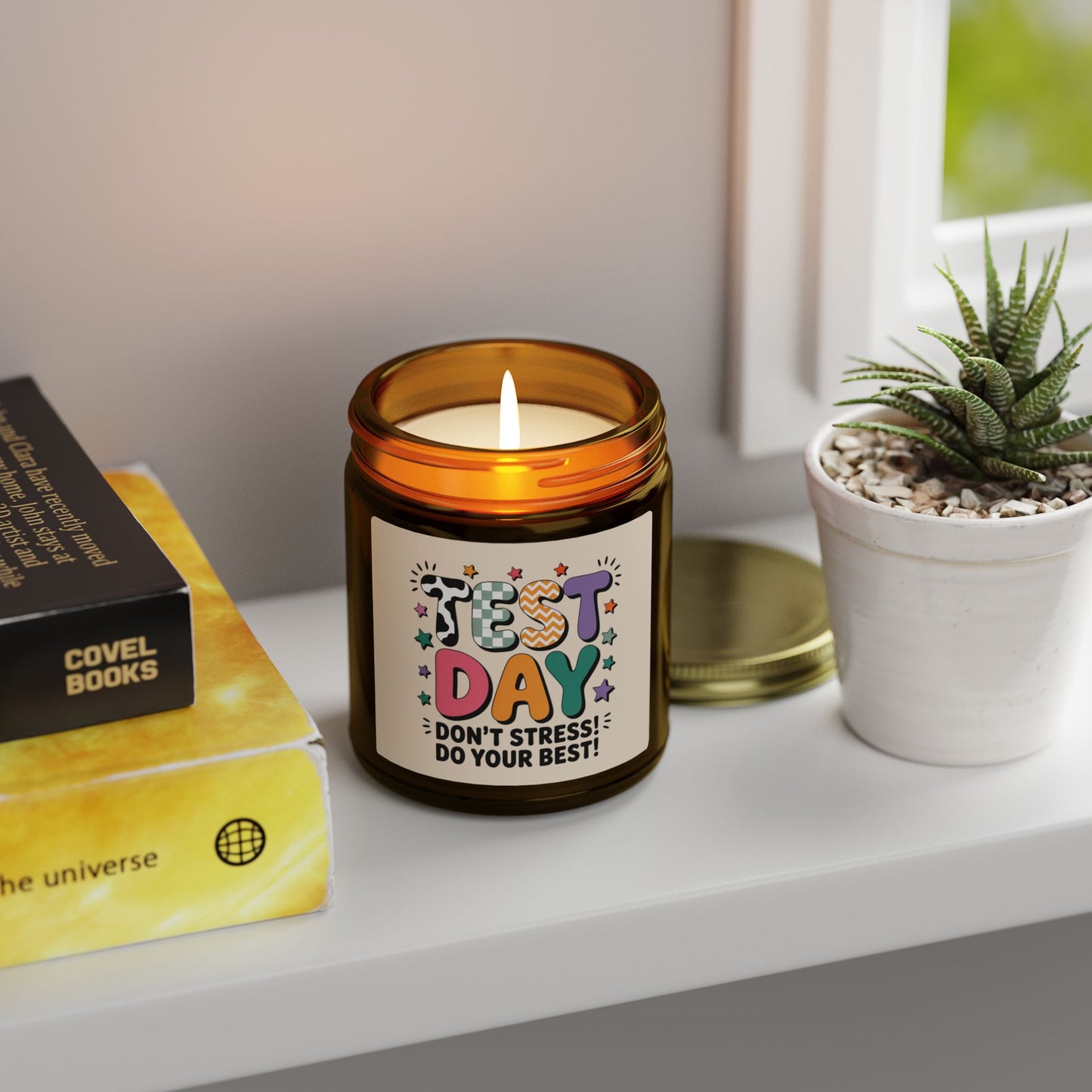 Test Day Don't Stress Candle | Coconut Apricot Soy Wax 4oz 9oz