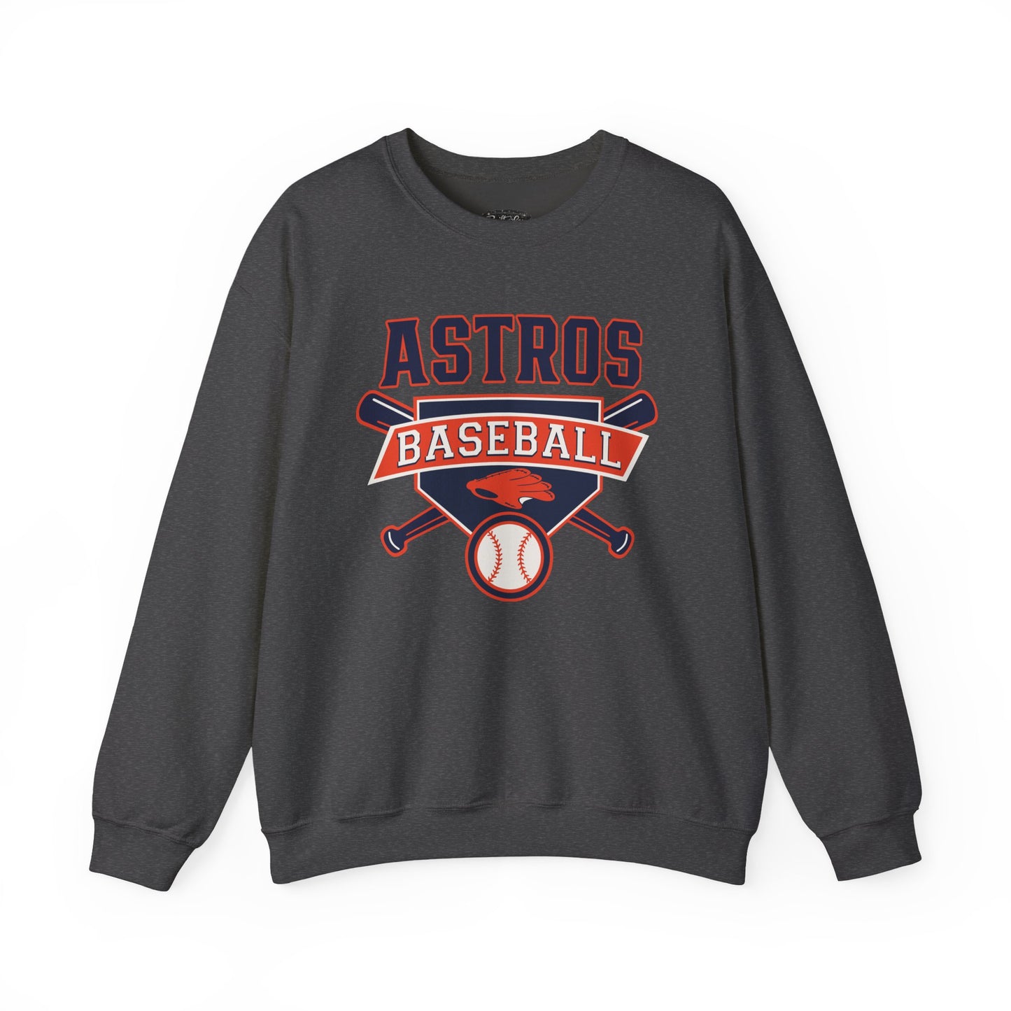 Astros Baseball Crewneck Sweatshirt | Baseball Team Logo Pullover