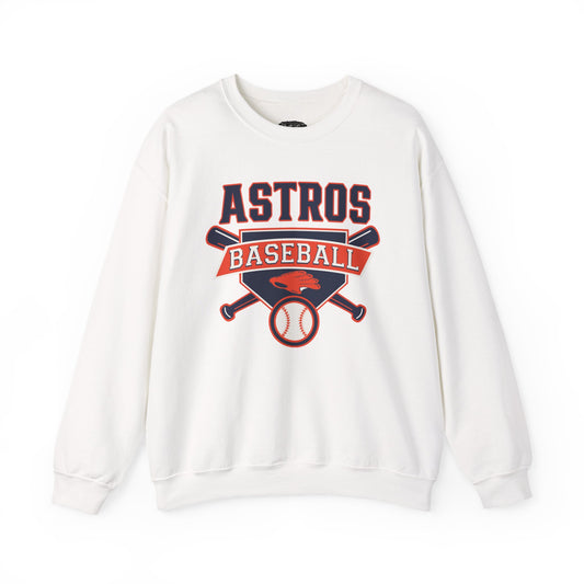 Astros Baseball Crewneck Sweatshirt | Baseball Team Logo Pullover