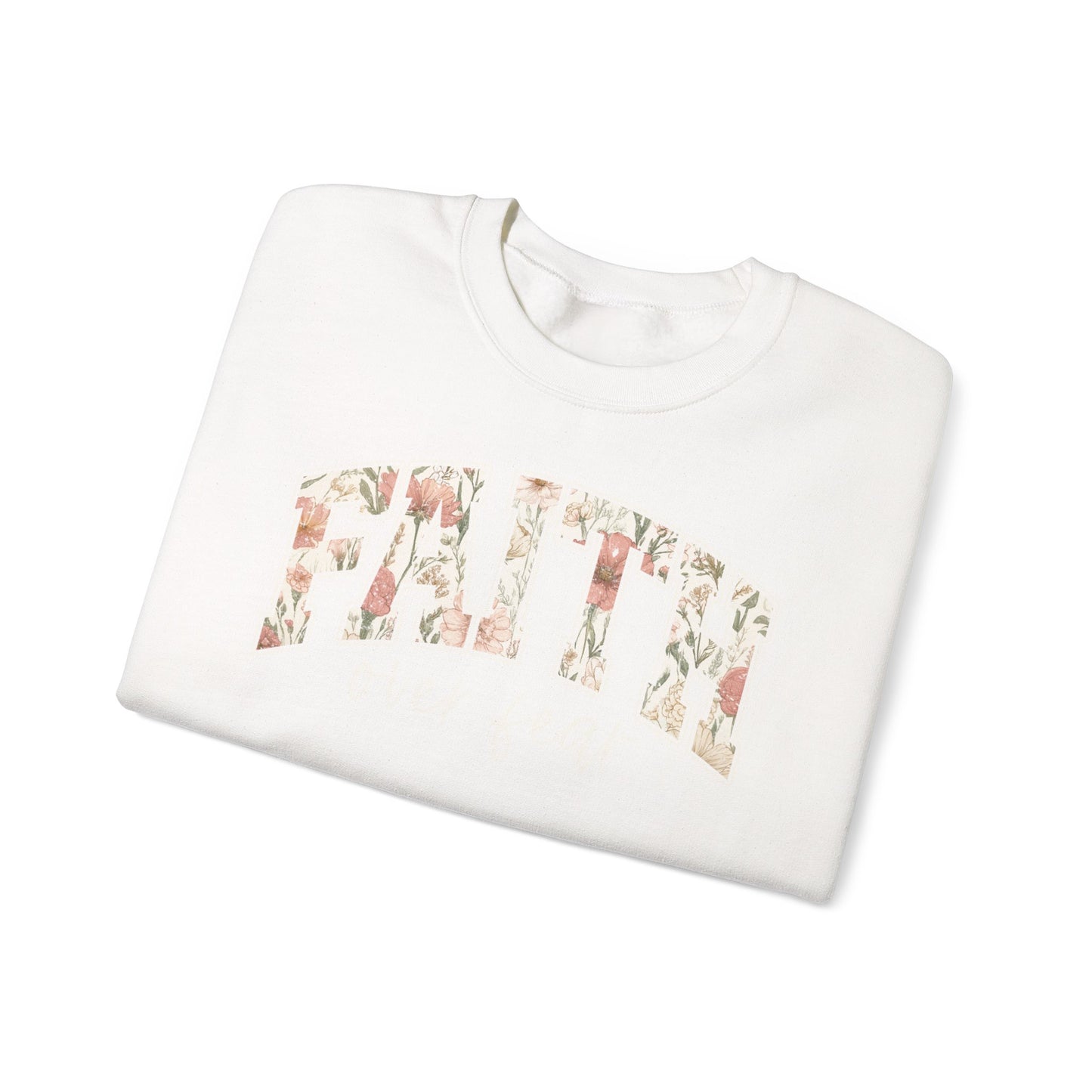 Faith Floral Crewneck Sweatshirt — Women's Floral 'FAITH' Pullover