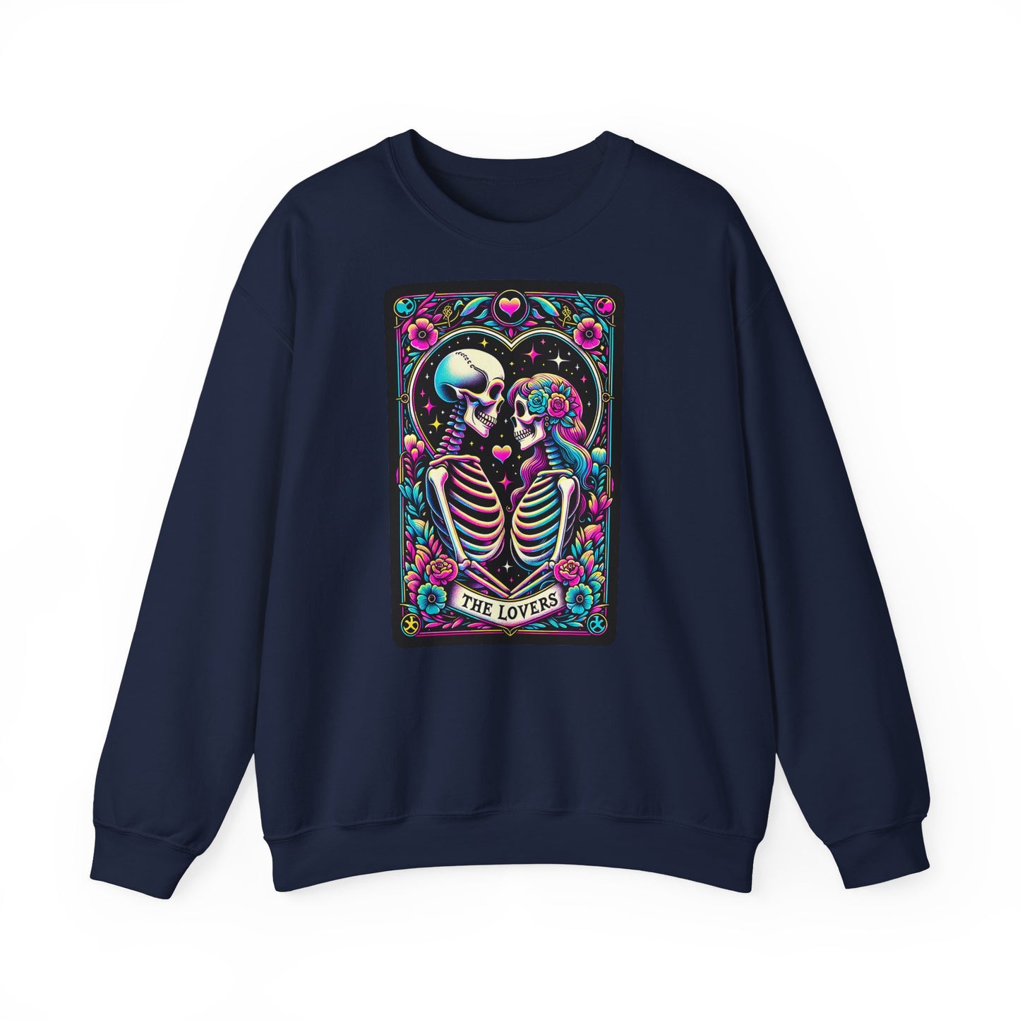 The Lovers skeleton tarot art Sweatshirt | Day of the Dead romance