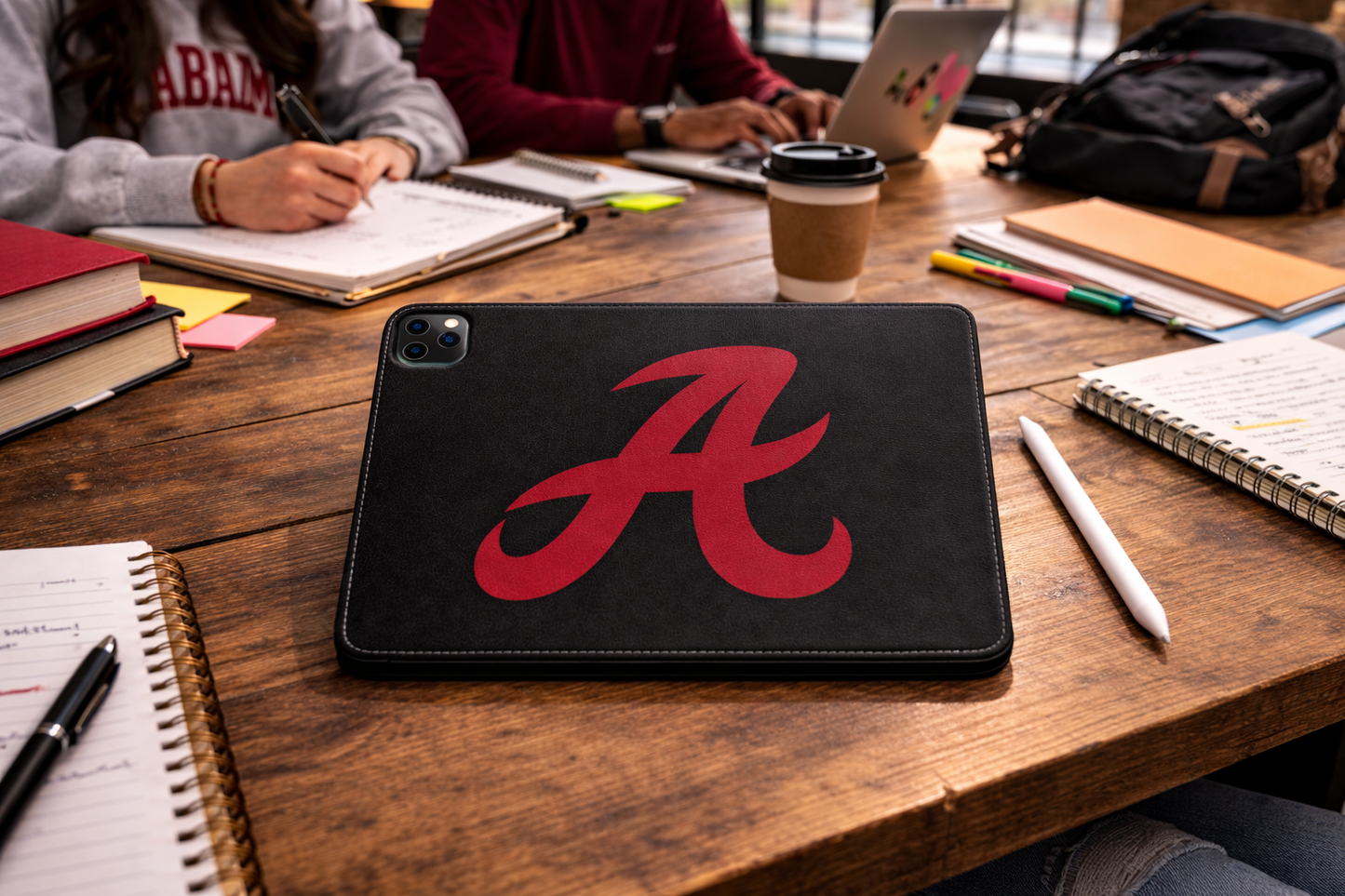 Alabama Crimson Elephant Logo Tablet Folio Case | Bama A Script