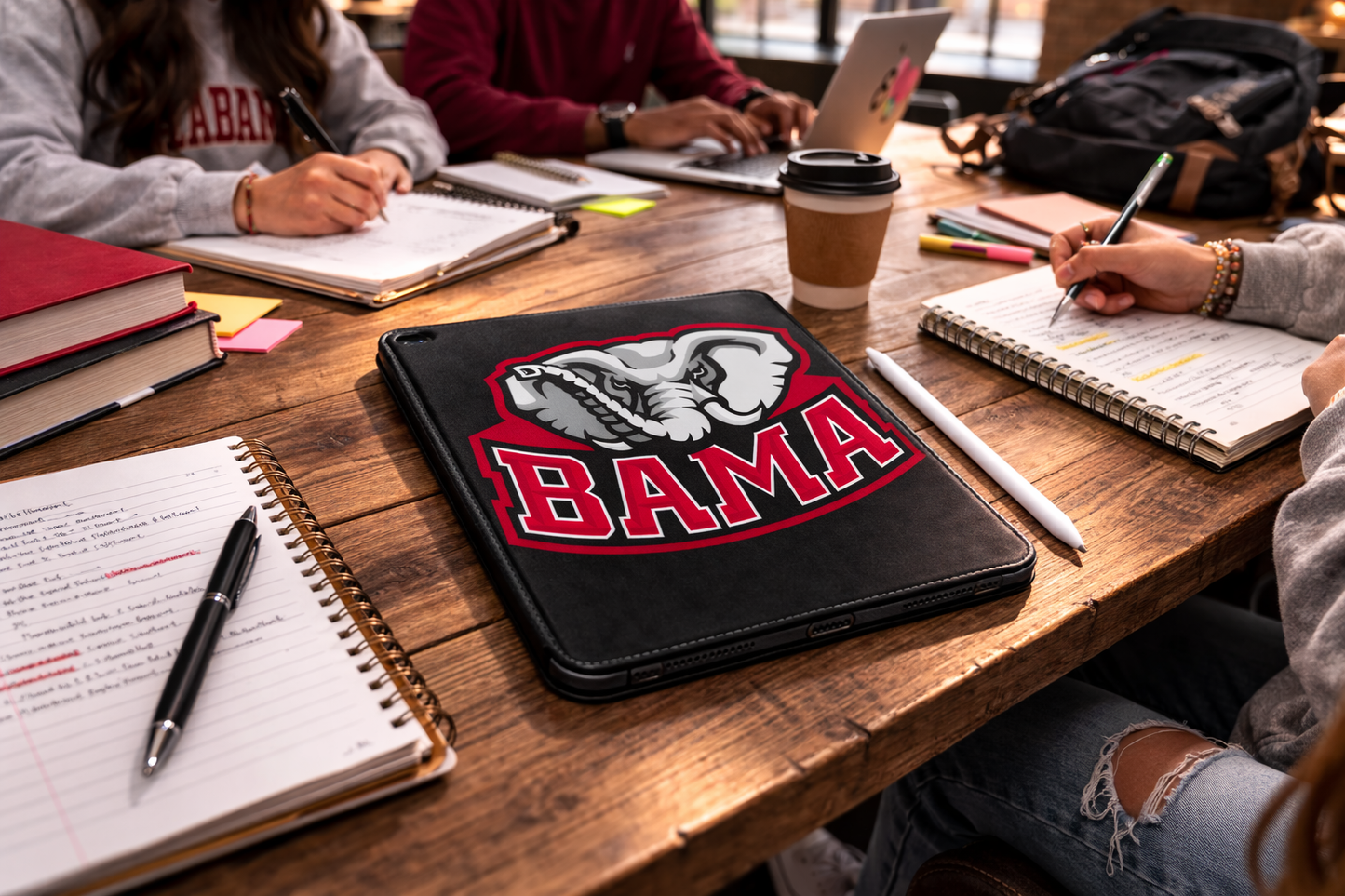 Alabama Crimson Elephant Logo Tablet Folio Case | Bama A Script