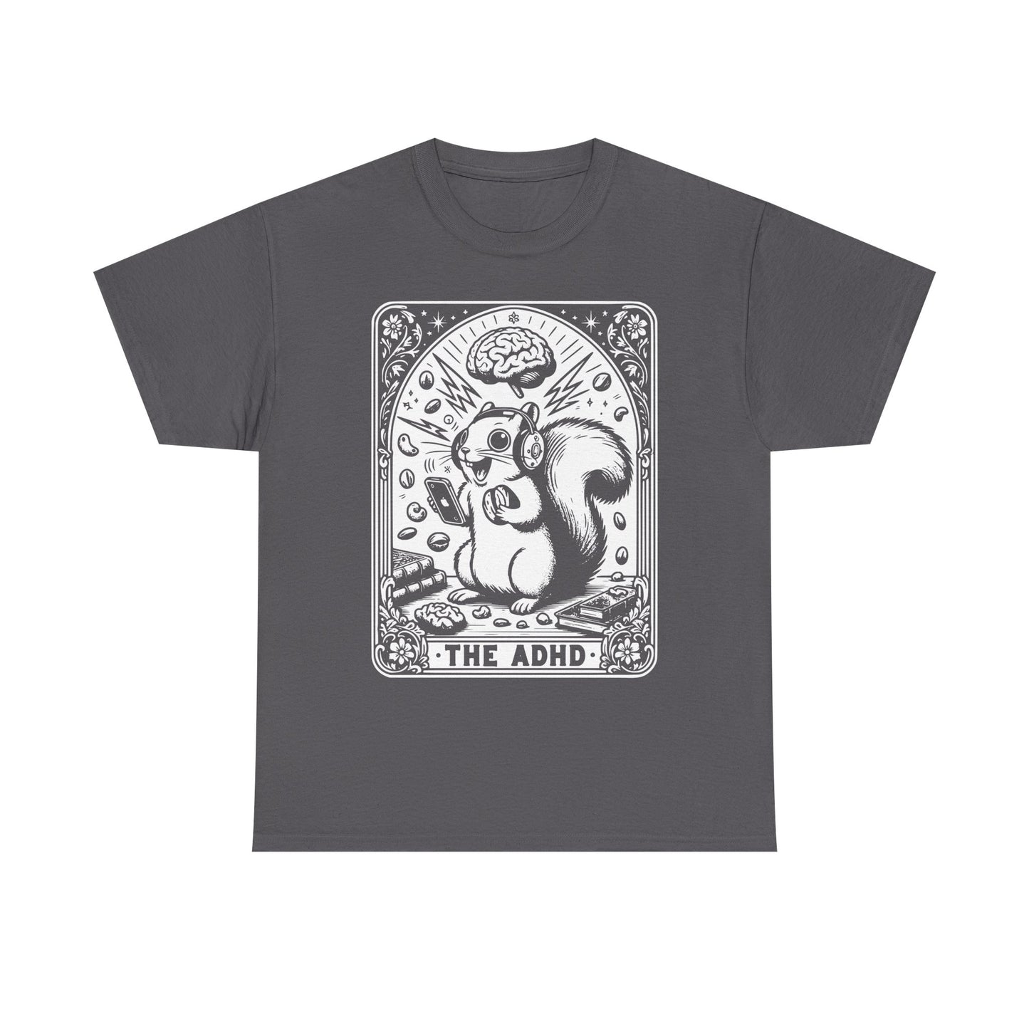 The ADHD Squirrel Tee | Cute Retro Illustration, Mental Health Awareness
