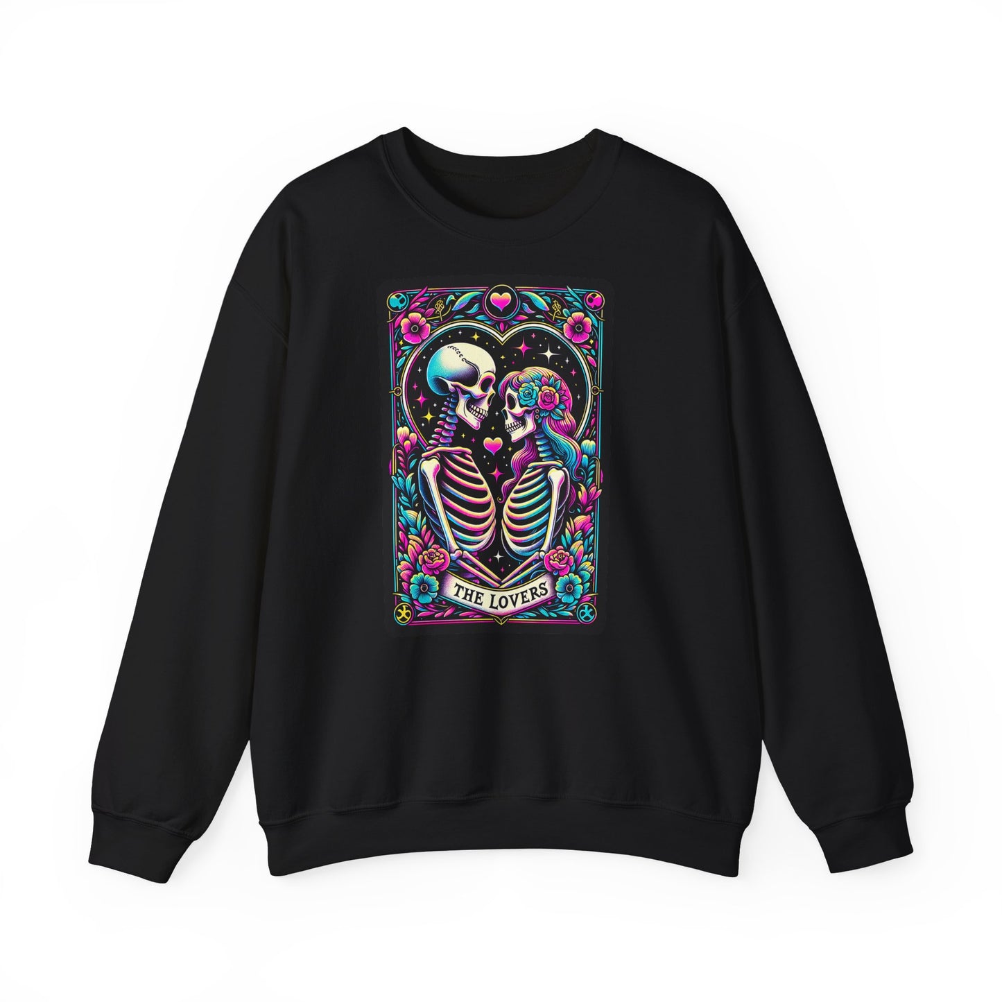 The Lovers skeleton tarot art Sweatshirt | Day of the Dead romance