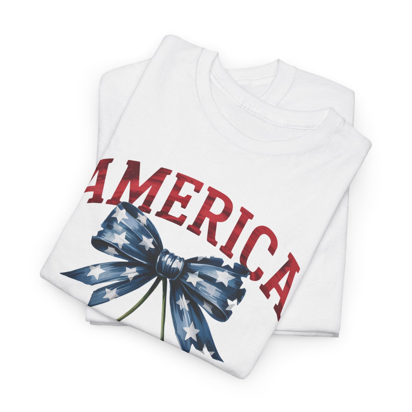 America Cherry Graphic Tee — Patriotic 4th of July Shirt